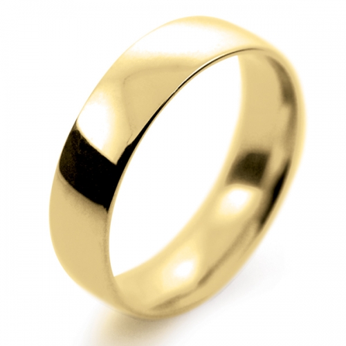 Court Light -  5mm (TCSL5Y-Y) Yellow Gold Wedding Ring Mens